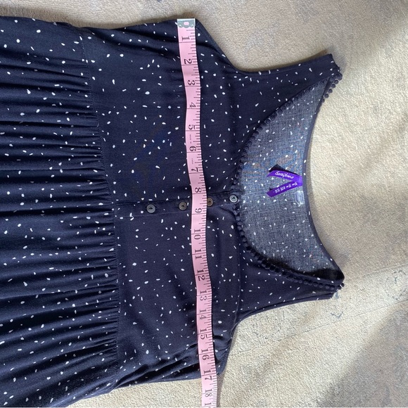 Seraphine Maternity Tiered Maxi Dress Small Navy White Dot - Picture 13 of 16